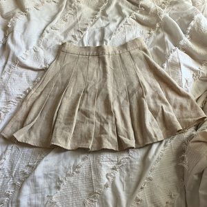 Tan pleated skirt
